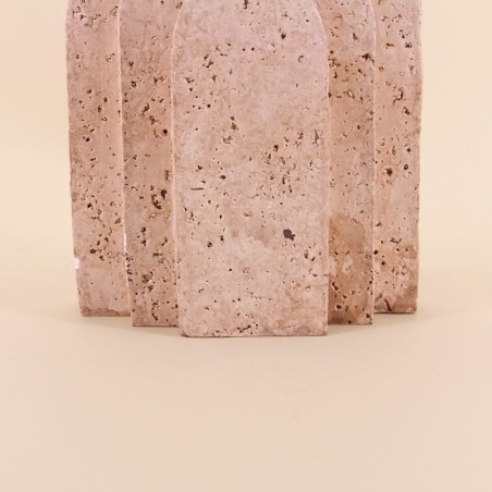 Serre-livres arche travertin beige en ciment | Hashtag Déco