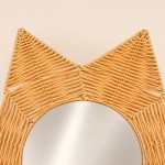 Miroir fleur rotin beige 50 cm, naturel et bohème | Hashtag Déco