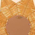 Miroir fleur rotin beige 50 cm, naturel et bohème | Hashtag Déco