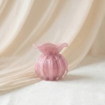 Vase boule plissé verre opaque 11cm | Hashtag Déco