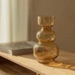 Vase design en verre doré 26,5cm | Hashtag Déco