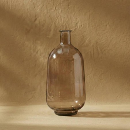 Vase dame jeanne verre recyclé marron 60cm | Hashtag Déco