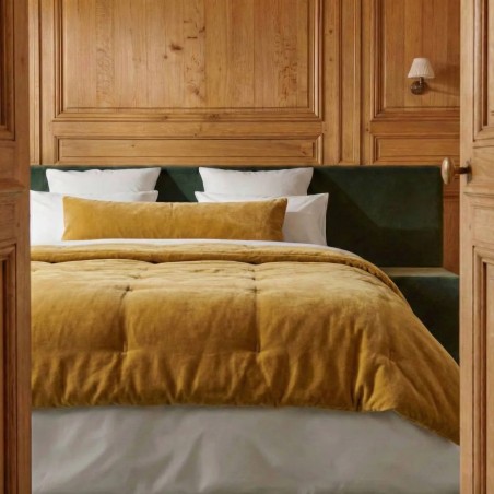 Plaid velours coton 80x200 cm - Élégance et confort | Hashtag Déco