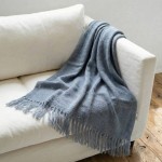 Plaid tricot effet mohair gris 150x180cm | Hashtag Déco