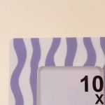 Cadre photo vagues MDF bleu/blanc 17x17 cm | Hashtag Déco