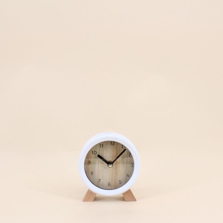 Horloge à poser bois 14cm naturelle et élégante | Hashtag Déco