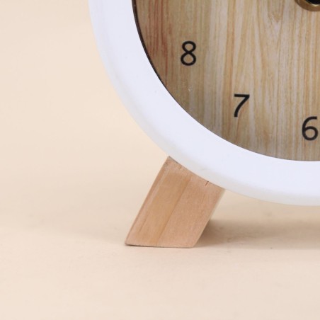 Horloge à poser bois 14cm naturelle et élégante | Hashtag Déco