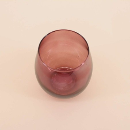 Photophore en verre irisé 11cm, charme raffiné | Hashtag Déco