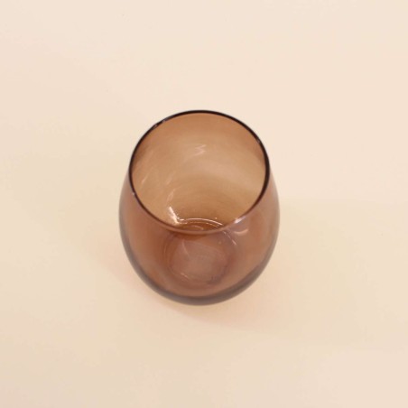 Photophore en verre irisé 11cm, charme raffiné | Hashtag Déco