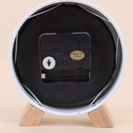 Horloge à poser bois 14cm naturelle et élégante | Hashtag Déco