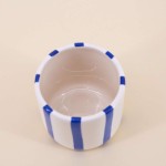 Cache céramique bleu/blanc 9cm en dolomite | Hashtag Déco