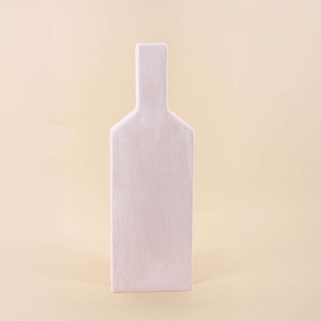 Vase géométrique en grès neutre 48cm | Hashtag Déco