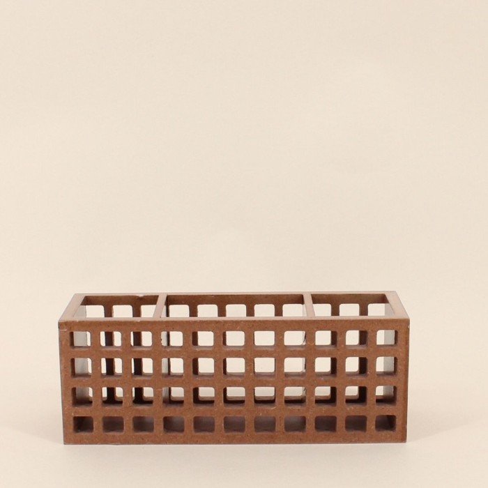 Boite rangement bureau bois 24cm naturel | Hashtag Déco