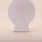 Vase géométrique en grès neutre 38cm | Hashtag Déco