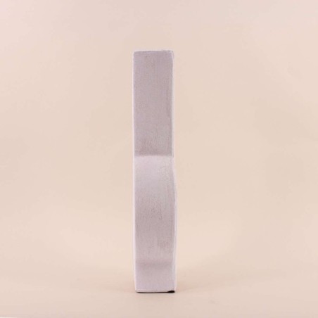 Vase géométrique en grès neutre 38cm | Hashtag Déco