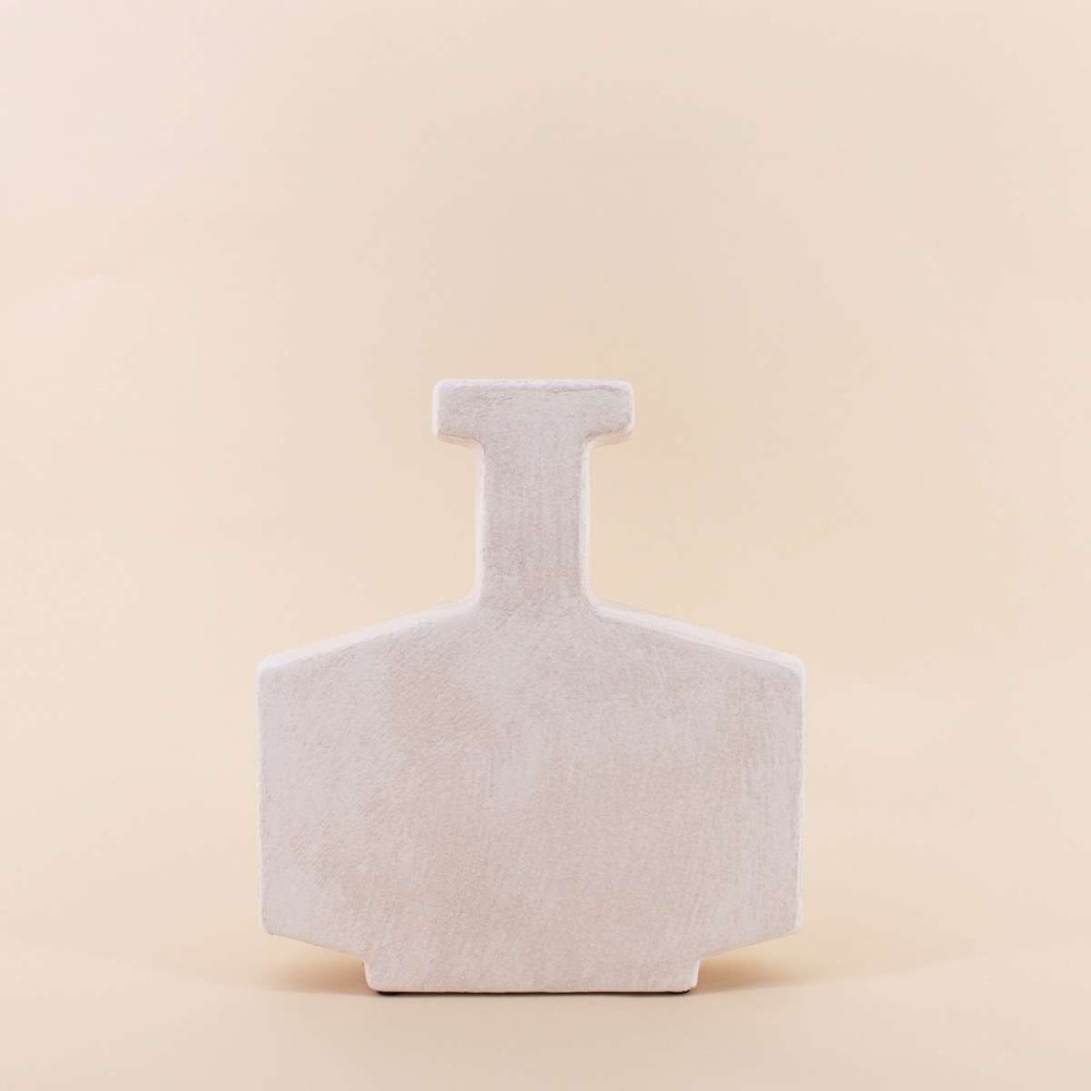 Vase design flacon grès neutre 30cm | Hashtag Déco