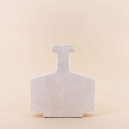 Vase design flacon grès neutre 30cm | Hashtag Déco