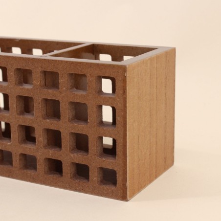 Boite rangement bureau bois 24cm naturel | Hashtag Déco