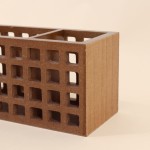 Boite rangement bureau bois 24cm naturel | Hashtag Déco