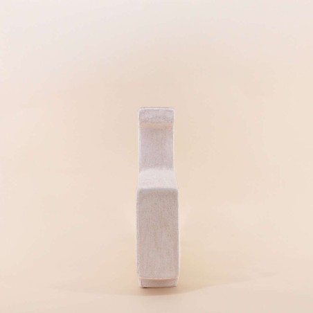 Vase design flacon grès neutre 30cm | Hashtag Déco