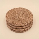 Sets de table ronds naturels beige 33cm | Hashtag Déco