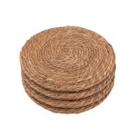 Sets de table ronds naturels beige 33cm | Hashtag Déco