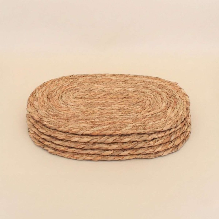 Sets de table ovales naturels 44x30cm | Hashtag Déco