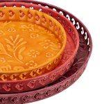 Lot de 3 plateaux colorés en reliefs | Hashtag Déco