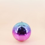 Boule à facettes bleu violet verre 30cm | Hashtag Déco