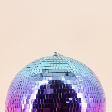 Boule à facettes bleu violet verre 30cm | Hashtag Déco