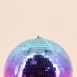 Boule à facettes bleu violet verre 30cm | Hashtag Déco