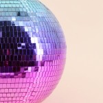 Boule à facettes bleu violet verre 30cm | Hashtag Déco