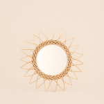 Miroir en rotin rond 30cm naturel | Hashtag Déco