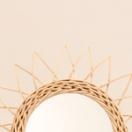 Miroir en rotin rond 30cm naturel | Hashtag Déco