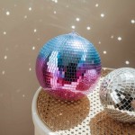 Boule à facettes bleu violet verre 30cm | Hashtag Déco