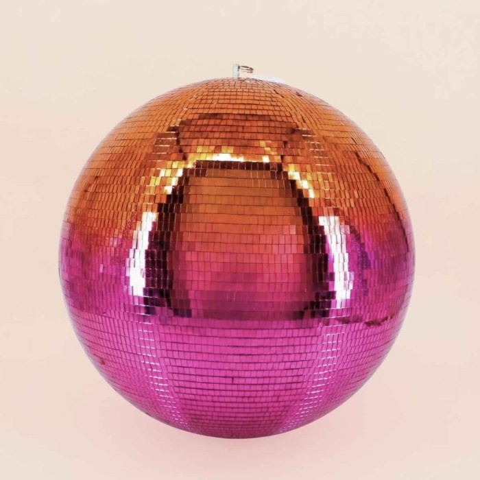 Boule à facettes XL rose doré verre 60cm | Hashtag Déco