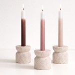 Set 3 bougies rose parme violet 30cm | Hashtag Déco