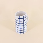 Pichet céramique bleu/blanc 20cm élégant | Hashtag Déco