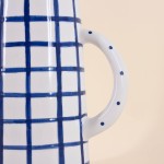 Pichet céramique bleu/blanc 20cm élégant | Hashtag Déco