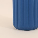 Vase design en céramique bleu 20cm | Hashtag Déco