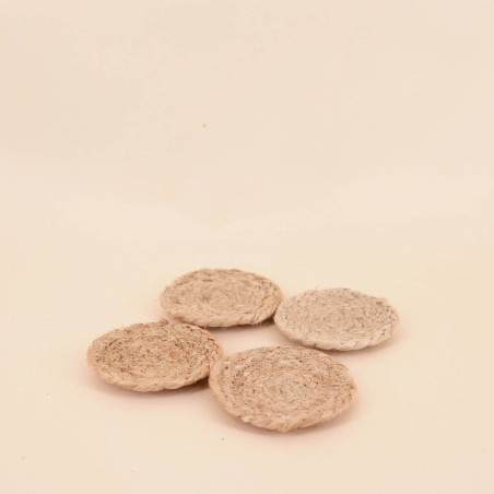 Coffret bambou beige sets et dessous verre | Hashtag Déco