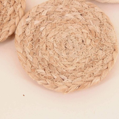 Coffret bambou beige sets et dessous verre | Hashtag Déco