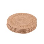 Coffret bambou beige sets et dessous verre | Hashtag Déco