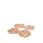 Coffret bambou beige sets et dessous verre | Hashtag Déco