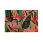 Paillasson tropical coco vert et rose 40x60cm | Hashtag Déco