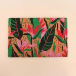 Paillasson tropical coco vert et rose 40x60cm | Hashtag Déco