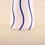 Bougeoir céramique bleu/blanc 18cm élégant | Hashtag Déco