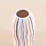 Vase en céramique blanc coloré 21cm | Hashtag Déco