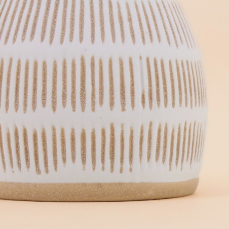 Vase terracotta et blanc 12x10cm en céramique | Hashtag Déco