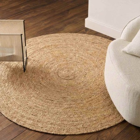 Tapis rond en jute naturel 120cm | Hashtag Déco